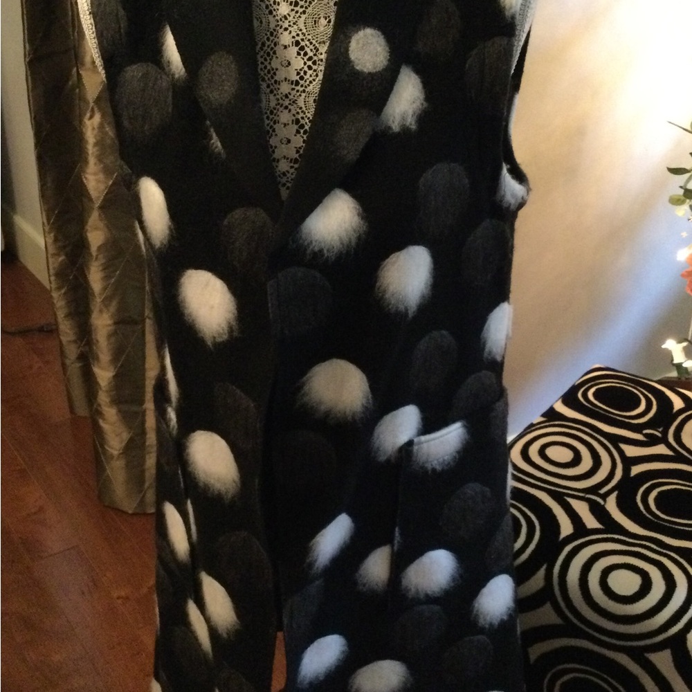 Stylish Black and White Polka Dot Vest